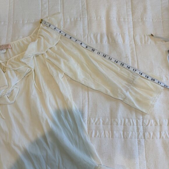 Vintage Tiffany's Closet Nightgown Women’s OSFA XL Cream Flounce Ruffle Pirate - Picture 12 of 12